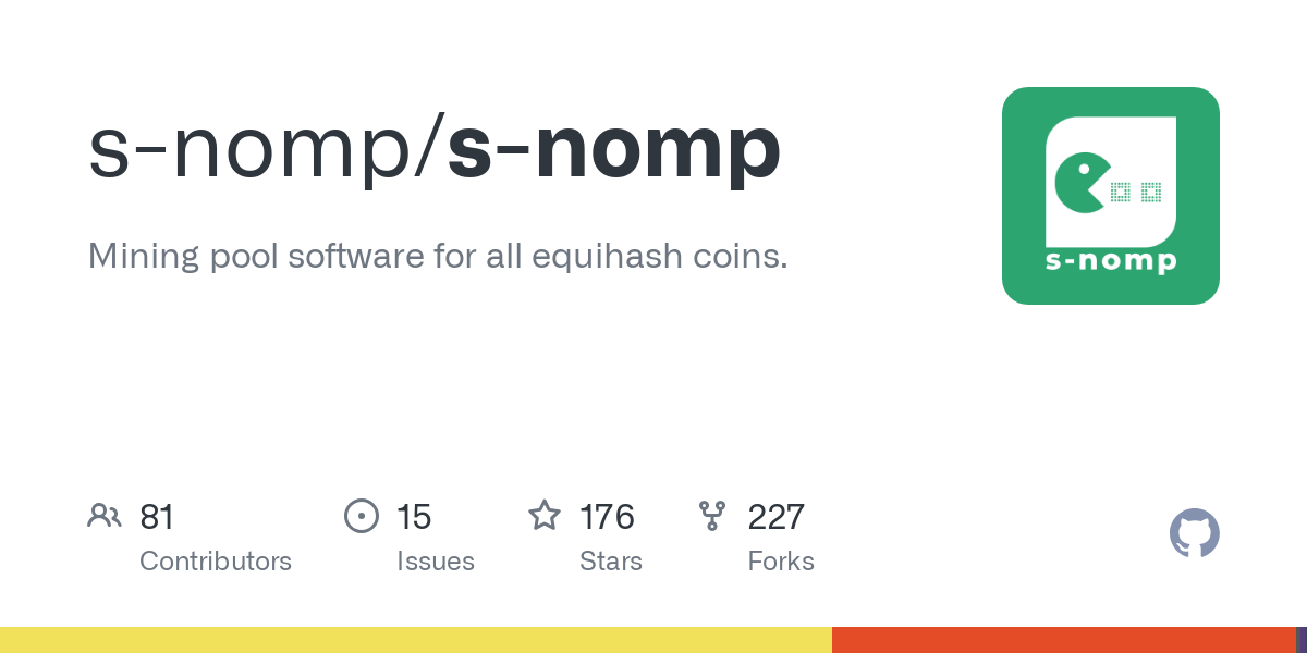 GitHub - s-nomp/s-nomp: Mining pool software for all equihash coins.