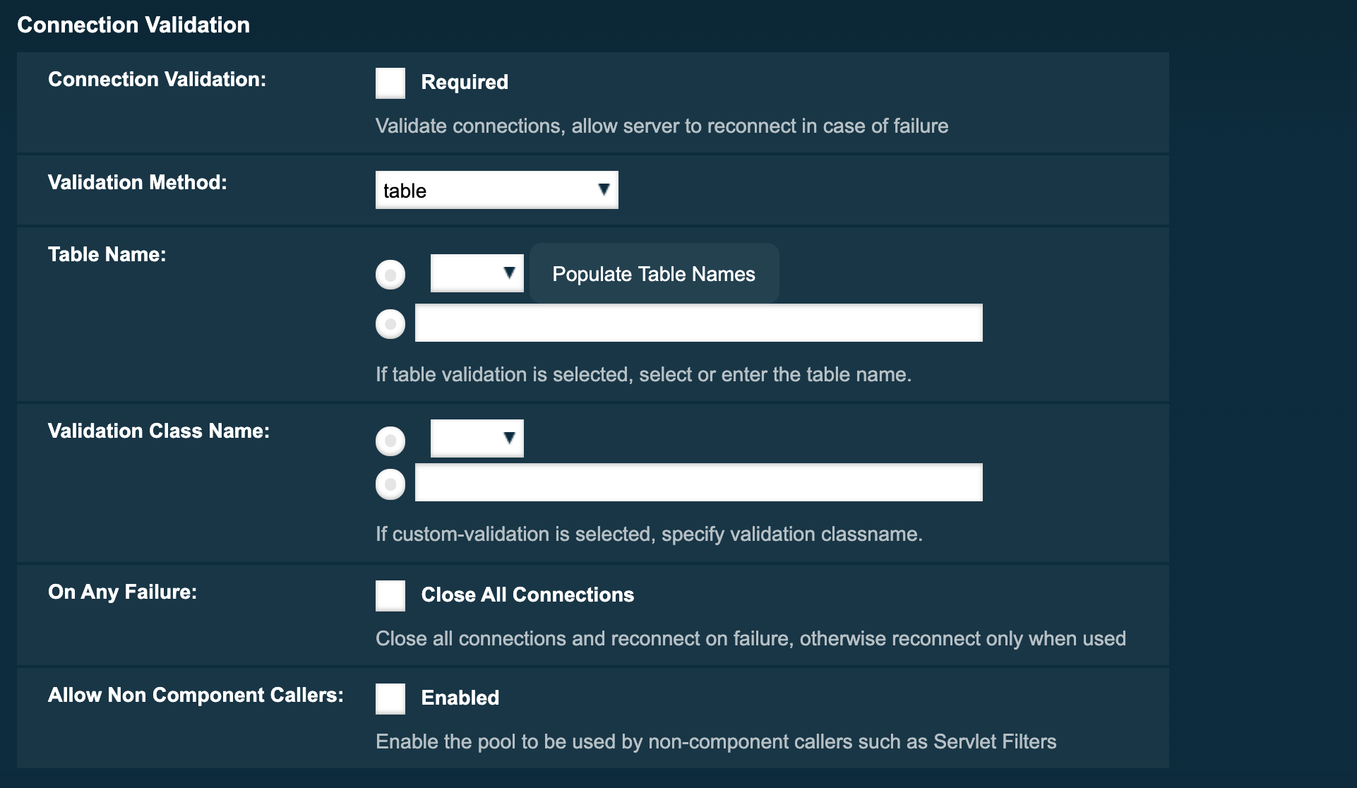 Advanced Connection Pool Configuration · payara-server-documentation