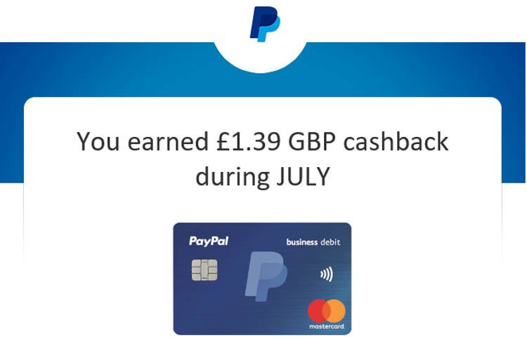 PayPal Business Debit Card Cashback Reward - ChannelX