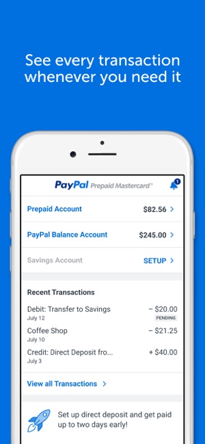 Log in to your PayPal account