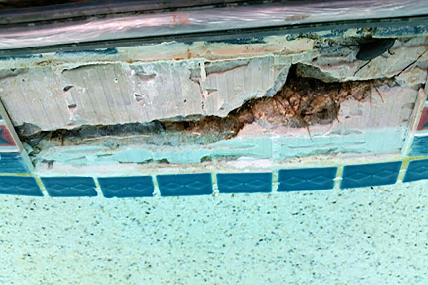 Bond beam repair | Trouble Free Pool