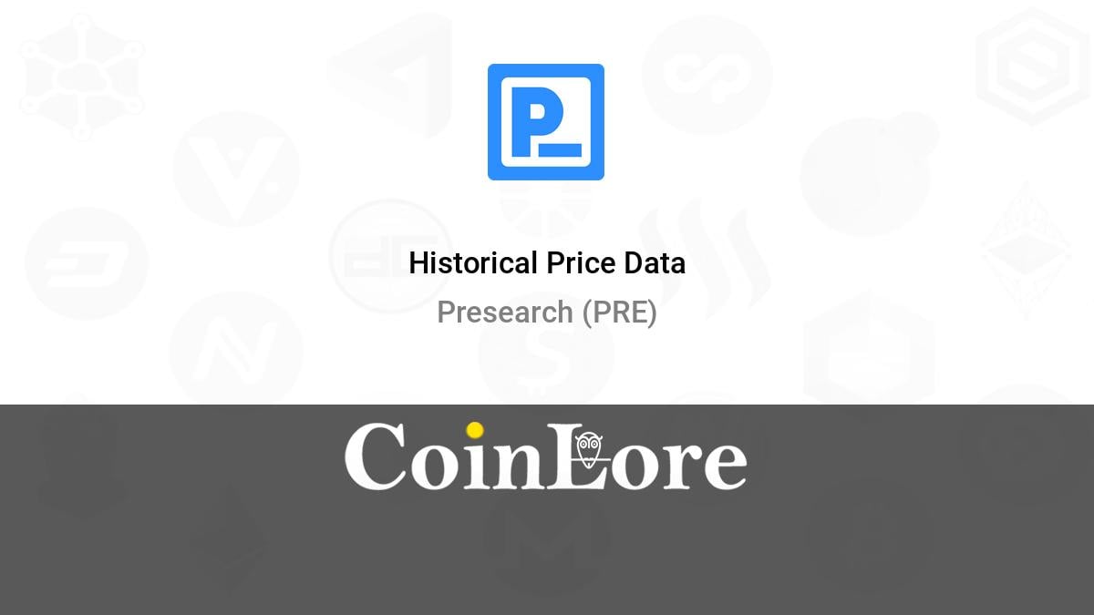 Presearch Price Today IN | PRE to INR live, Charts, Market Cap, News - Sahi Coin