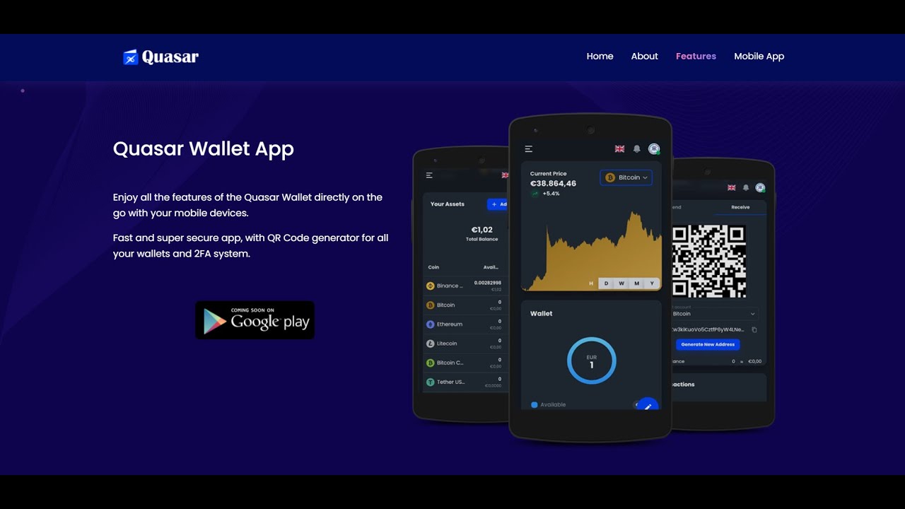 Quasar Wallet - Crypto Multi-Wallet powered by Reflex