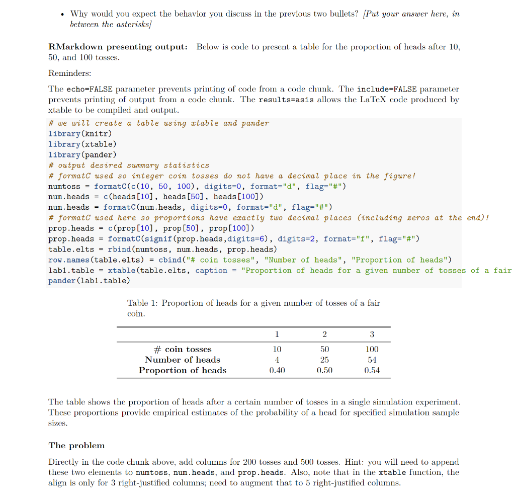 Simulating a coin flip in R