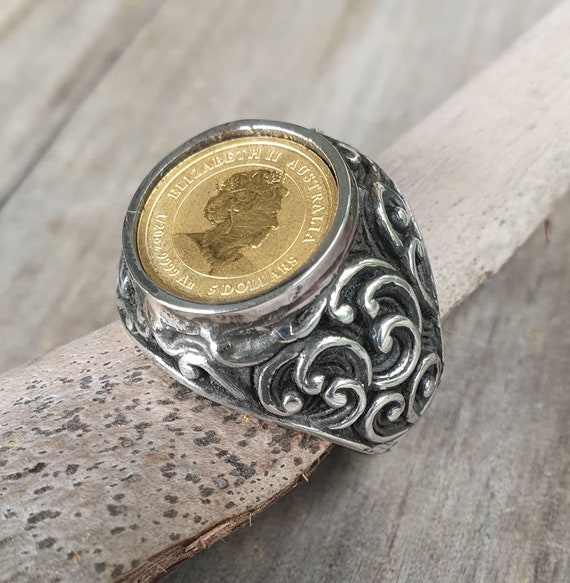 Coin rings made of copper and brass (Old SA coins) – Bundubeard