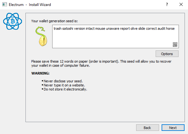 Restoring your standard wallet from seed – Bitcoin Electrum