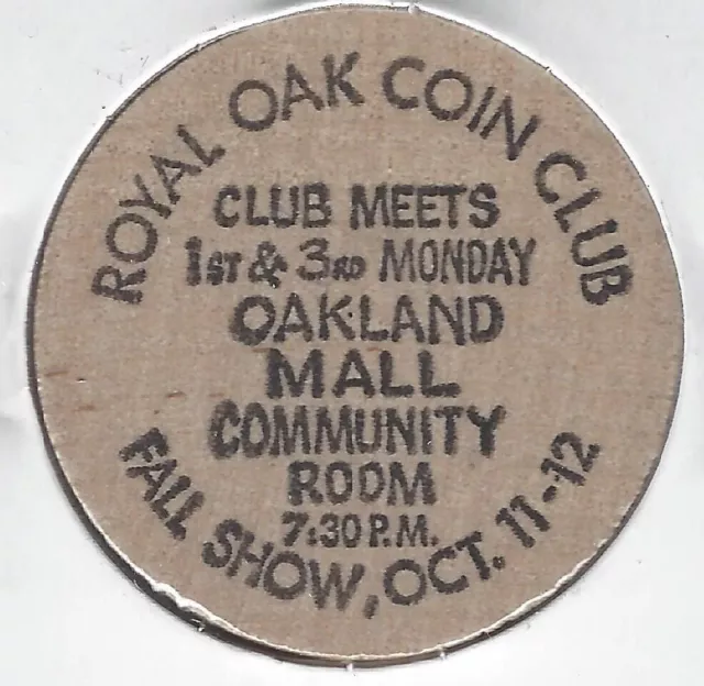 Midwest Expos - Royal Oak Coin & Collectibles Show - 12 Nov 