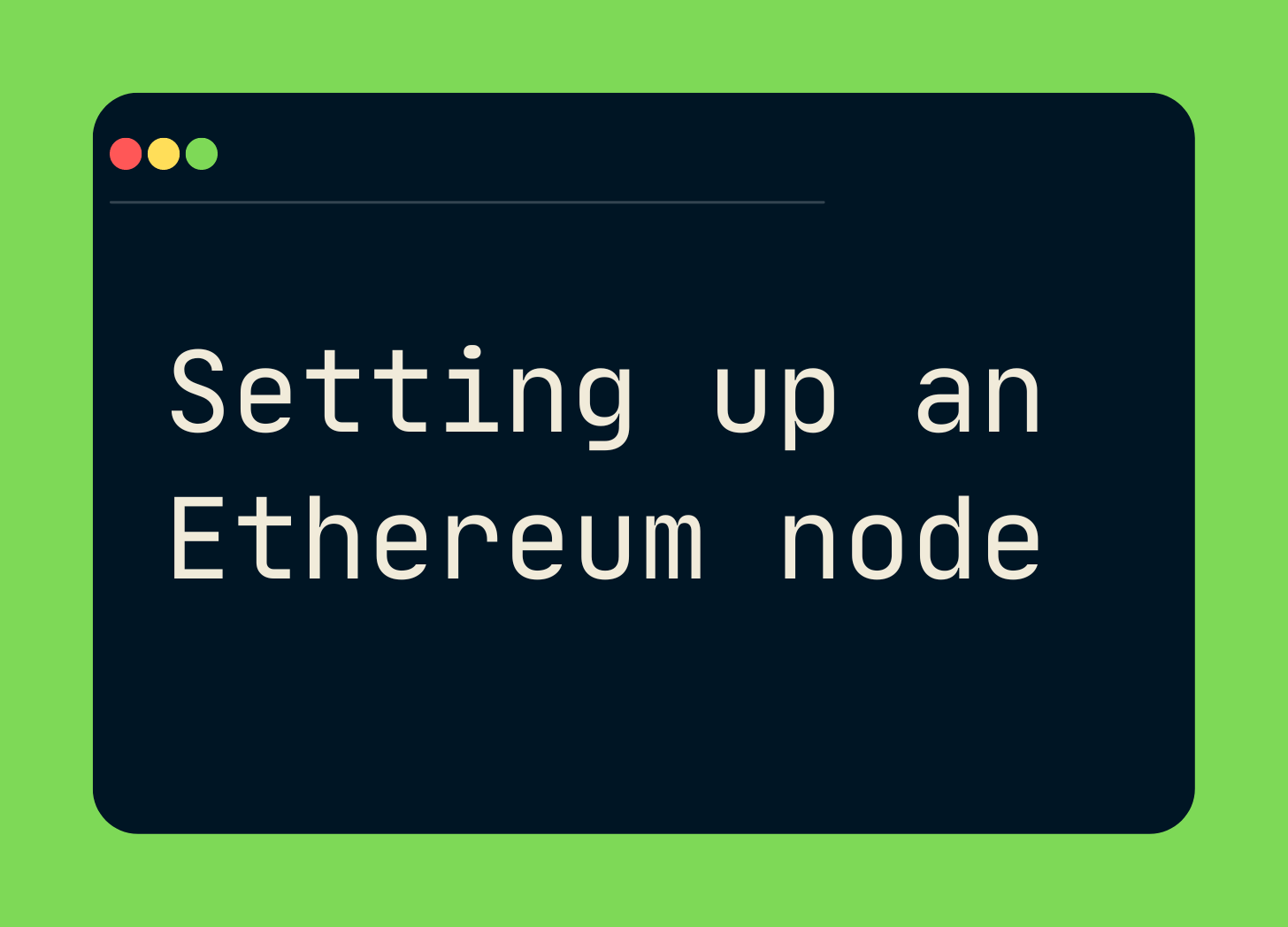 Ethereum Node Setup: Step-By-Step Guide To Setting Up An Ethereum Node | (March )