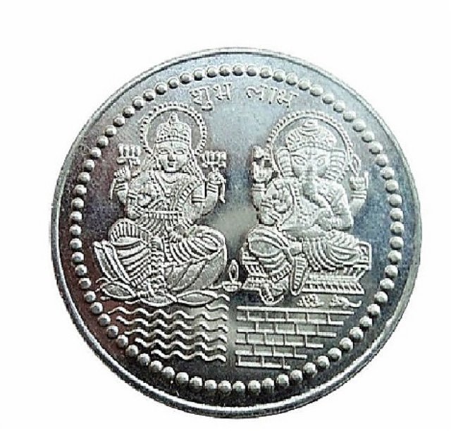 10 gm Silver Coin with Laxmi Ganesh impression | MMTC-PAMP – Samyukta