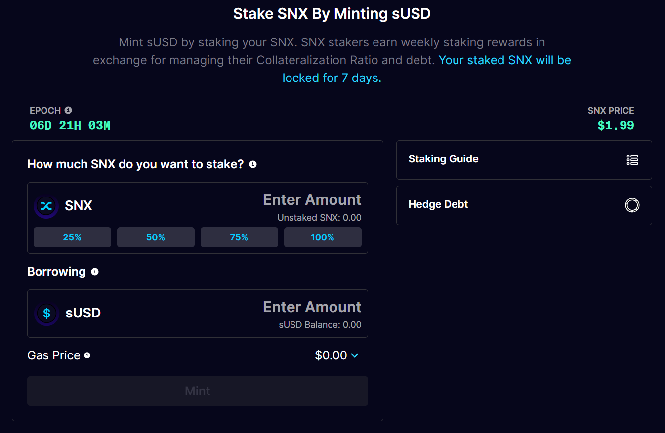 Synthetix (SNX) Interest Rates | Bitcompare