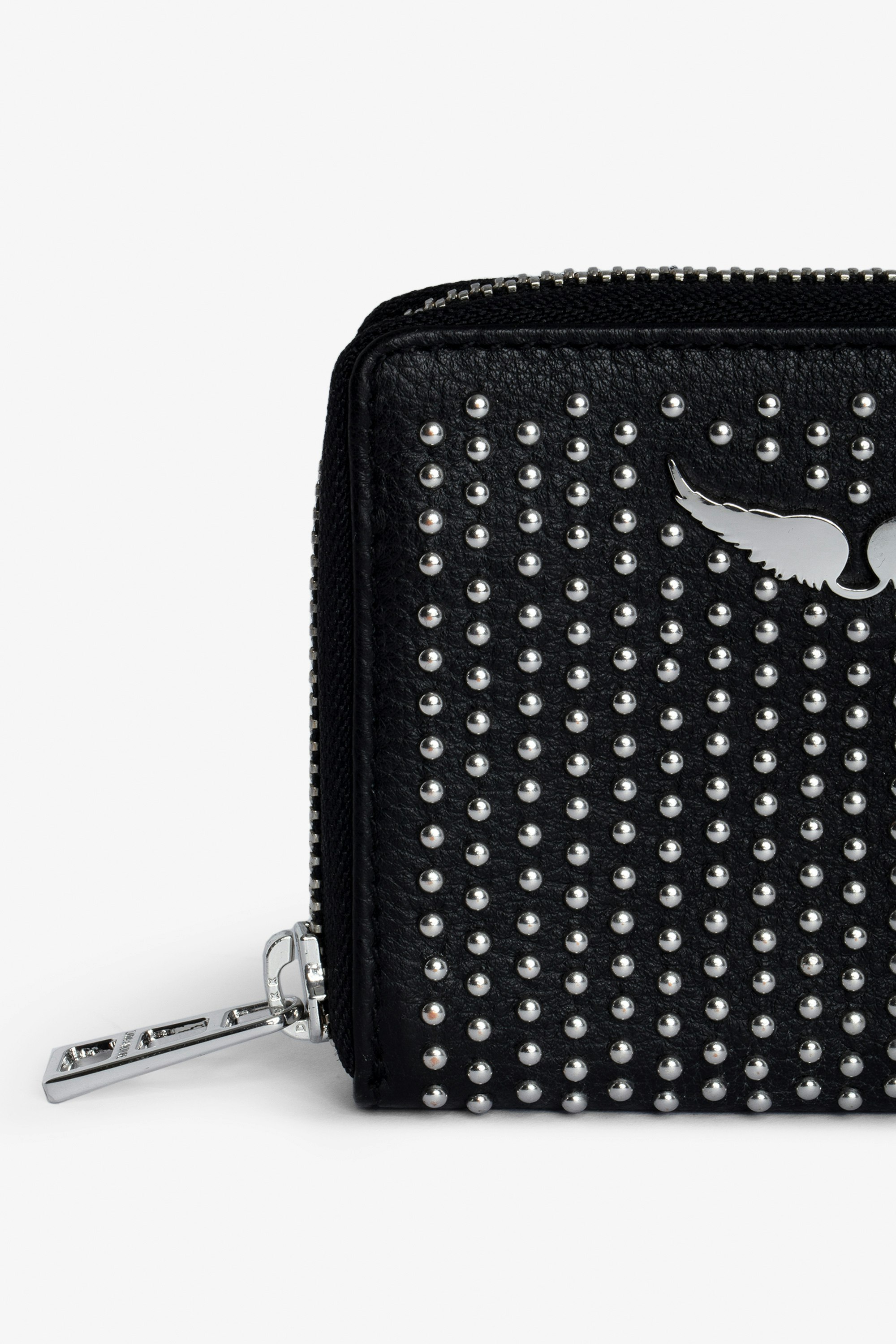 ZV Fold Dotted Swiss Coin Purse wallet black women | Zadig&Voltaire