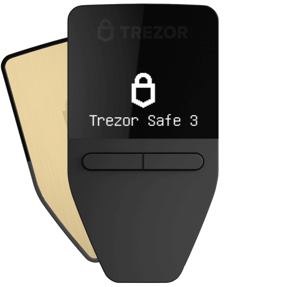 Trezor Safe 3, Crypto hardware wallet, Solar Gold - Eventus Sistemi
