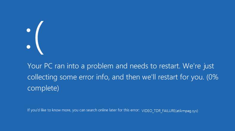 Re: A VIDEO_TDR_FAILURE BSOD - Intel Community