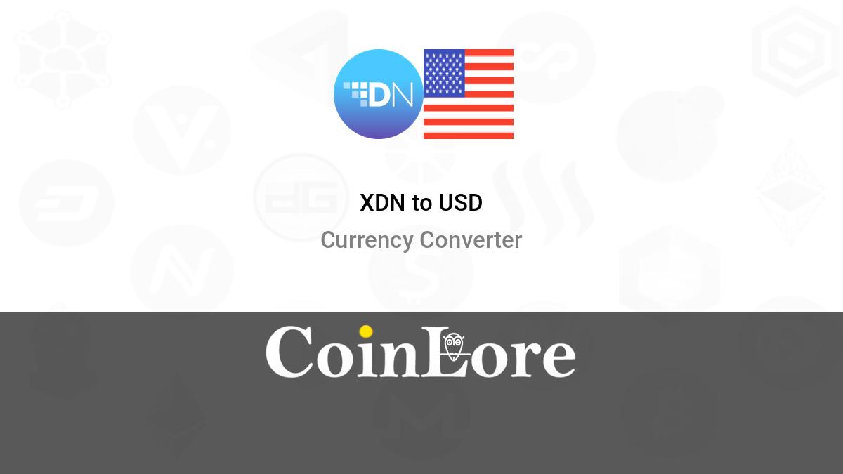 Convert 1 XDN to USD (1 DigitalNote to United States Dollar)