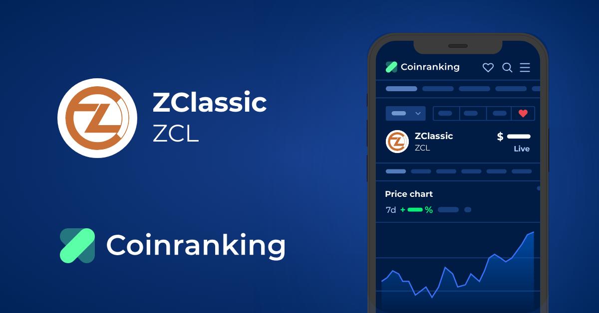 ZClassic price today, ZCL to USD live price, marketcap and chart | CoinMarketCap